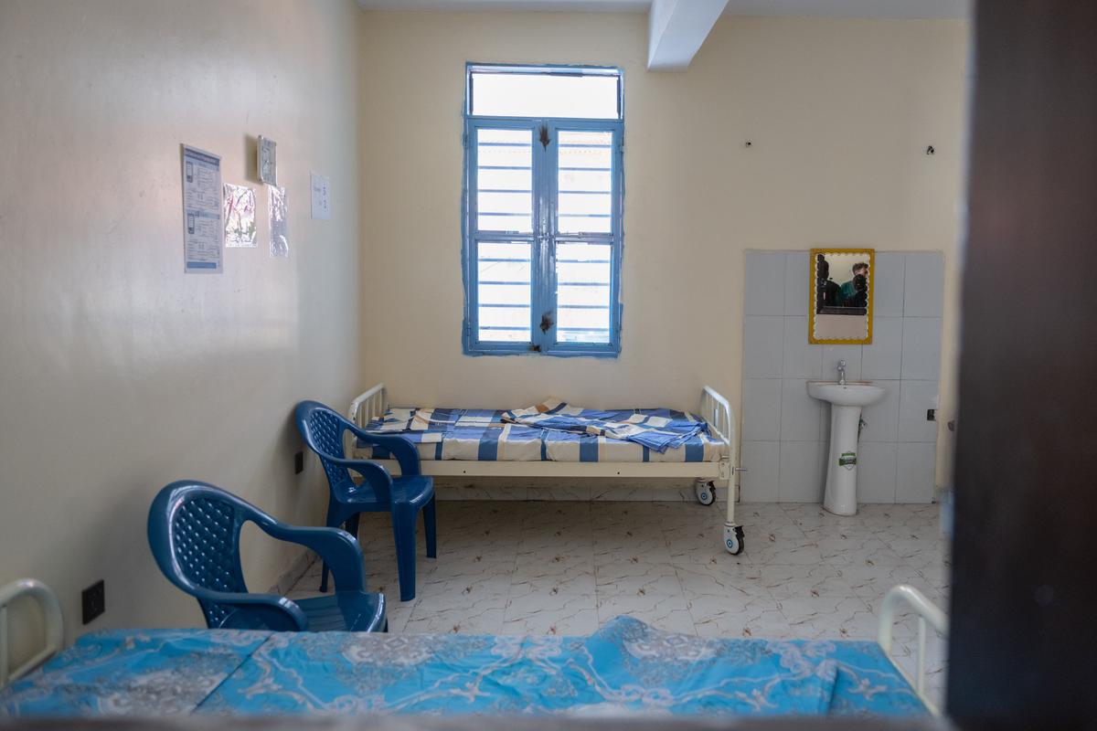 A view of a ward at the Evangelical Medical Center during a visit by the director-general of the World Health Organization, Tedros Adhanom Ghebreyesus, in Bunia, Congo, on May 31, 2026. (AP Photo/Moses Sawasawa)