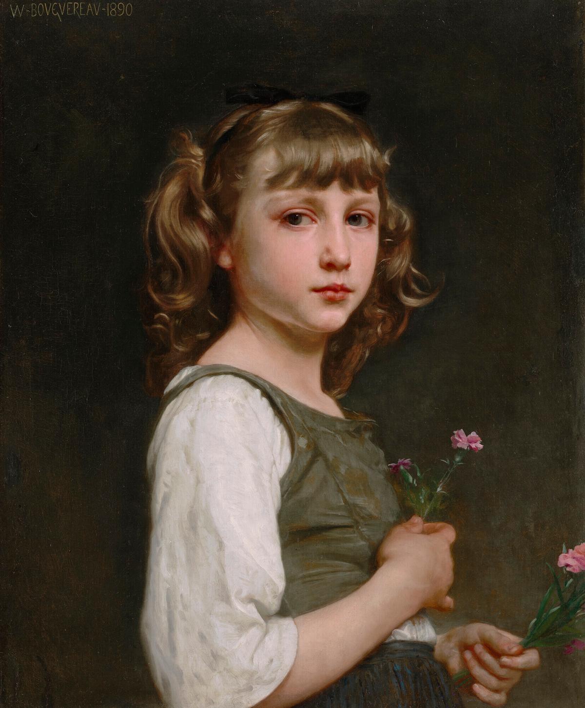 "L'Oeillet," 1890, by William-Adolphe Bouguereau. Oil on canvas; 24 inches by 19 3/4 inches. (Christie's)