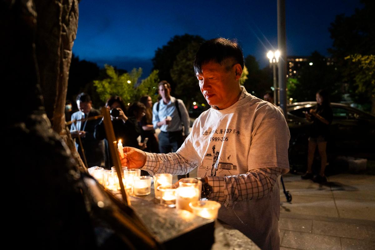 Holding Candles Up High, They Denounce Beijing’s ‘Tyranny’