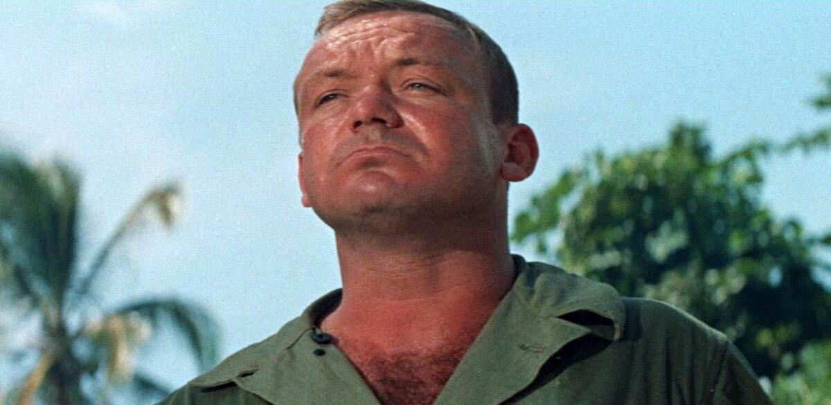 Not the gentlest of guys: Sgt. Sam Croft (Aldo Ray), in “The Naked and the Dead.” (RKO Radio Pictures)