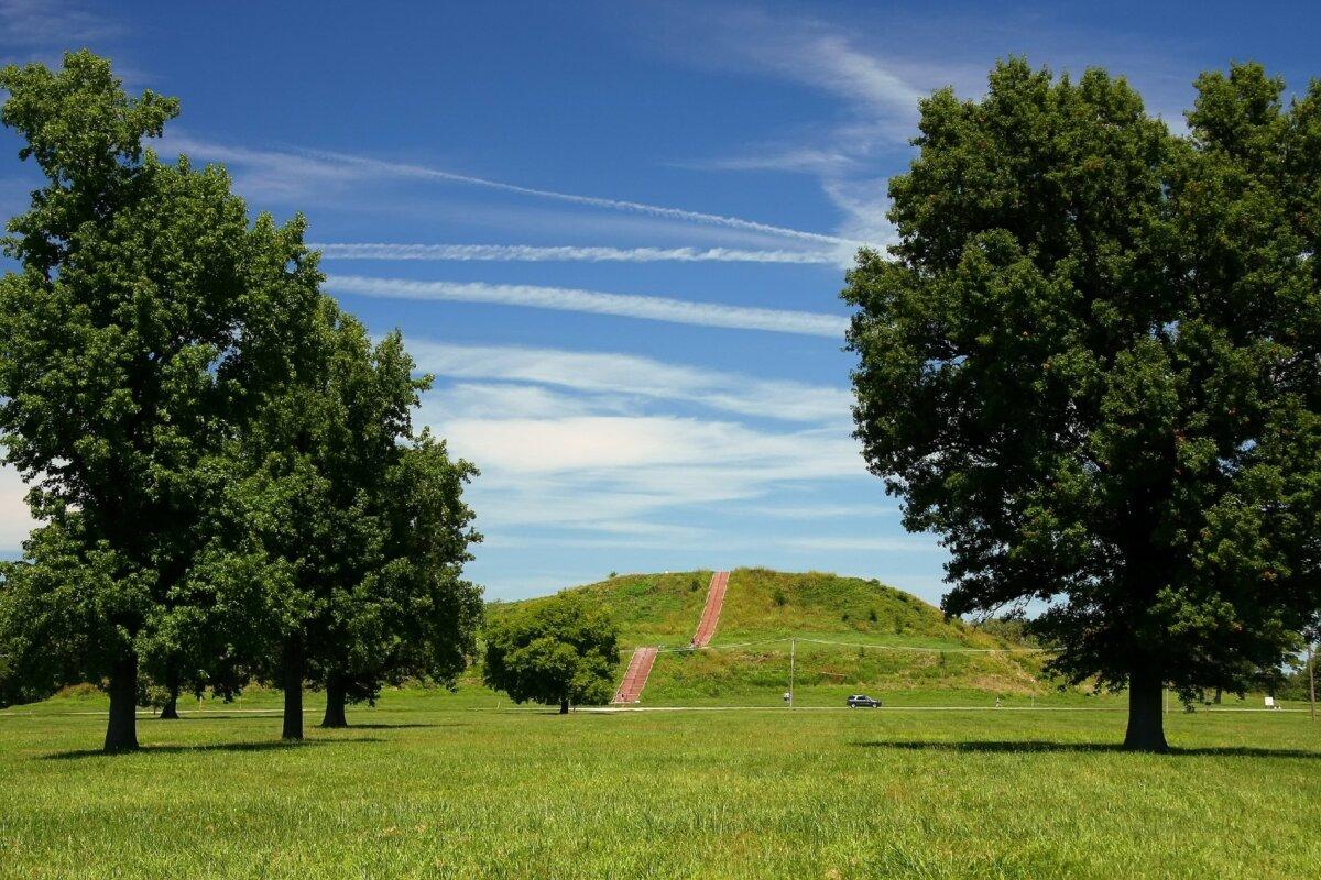 The Cahokia Mounds State Historic Site is situated across the Mississippi River but near St. Louis. (Vladislav Gajoc/Dreamstime)
