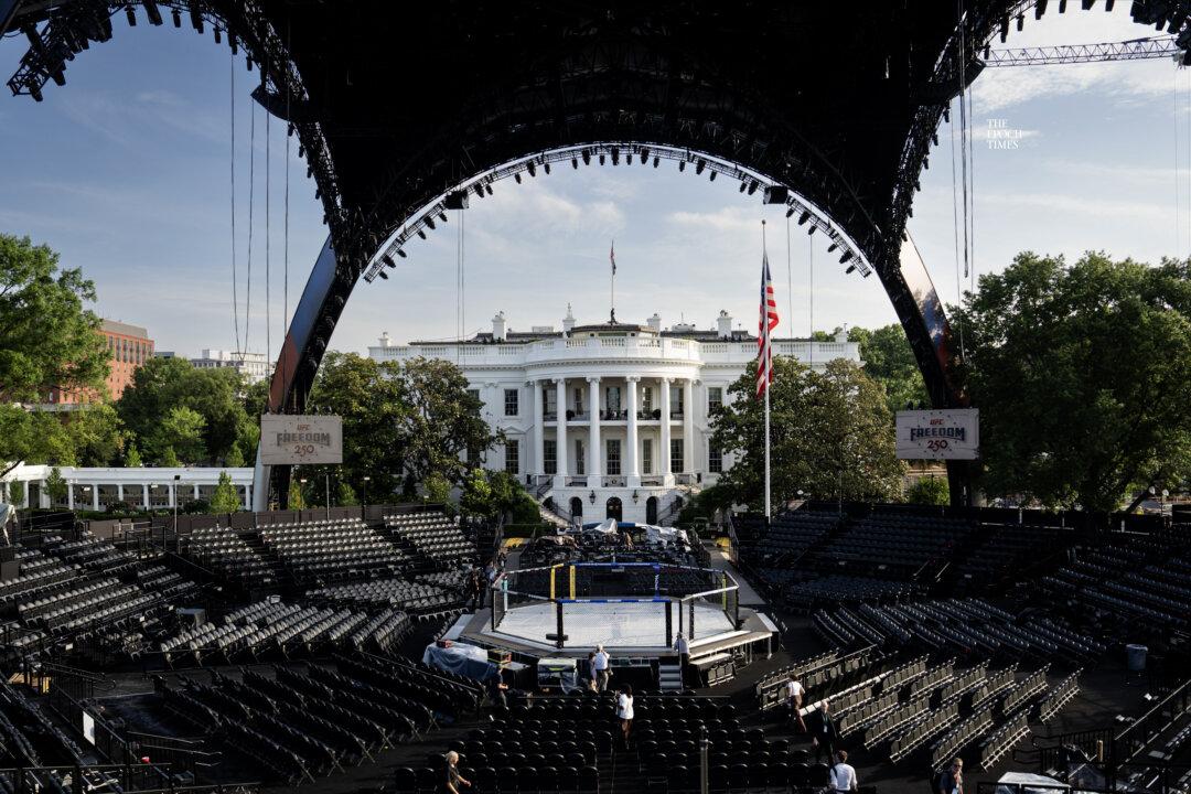 A Look at the UFC Octagon on the White House lawn