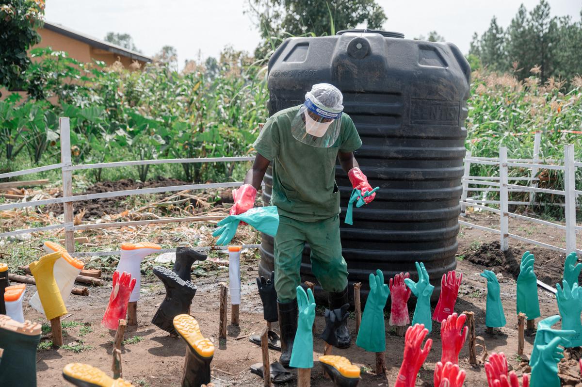 Day in Photos: Ebola Treatment Center, Protests in Indonesia, and Tornado Damage in Indiana
