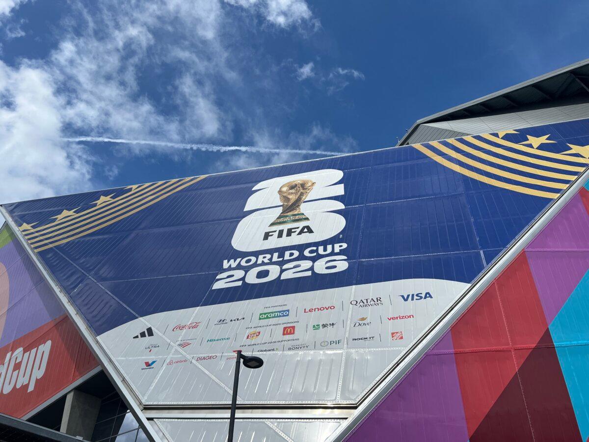 Atlanta Stadium had a roof in use and the air conditioning running during the FIFA World Cup 2026 match between the Czech Republic and South Africa on June 18, 2026. (Jacki Thrapp/The Epoch Times)