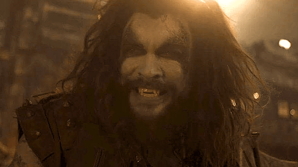 Lobo (Jason Momoa) about to pummel someone into oblivion, in "Supergirl." (Warner Bros. Pictures)