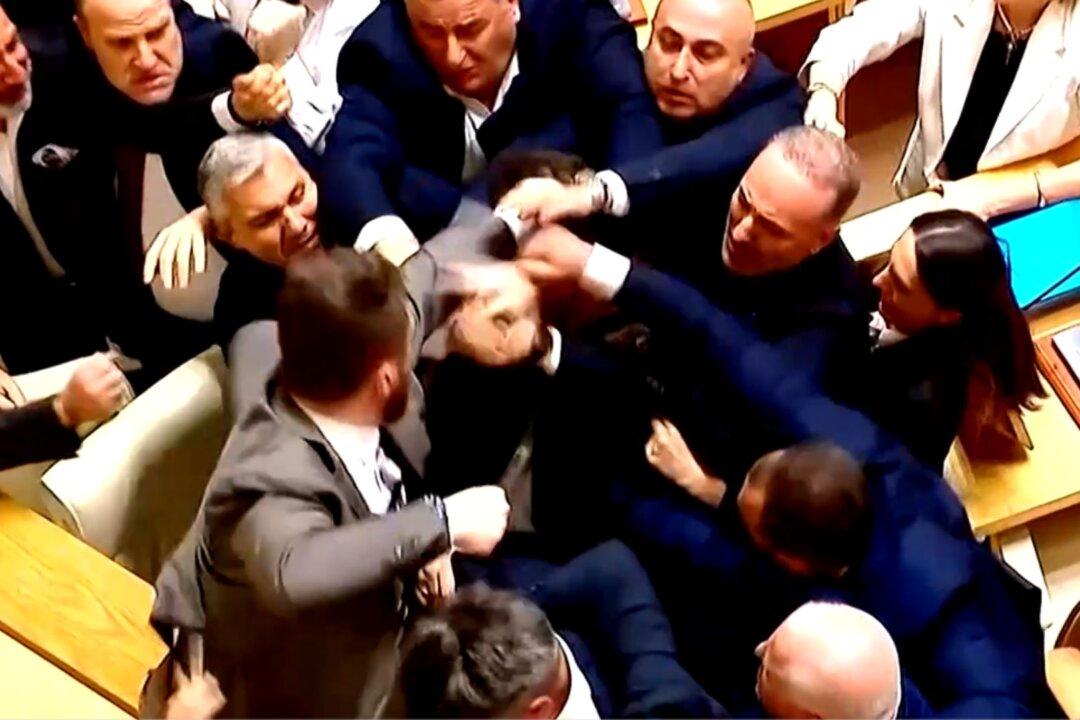 Brawl Breaks Out in Georgian Parliament During Prime Minister’s Annual Report