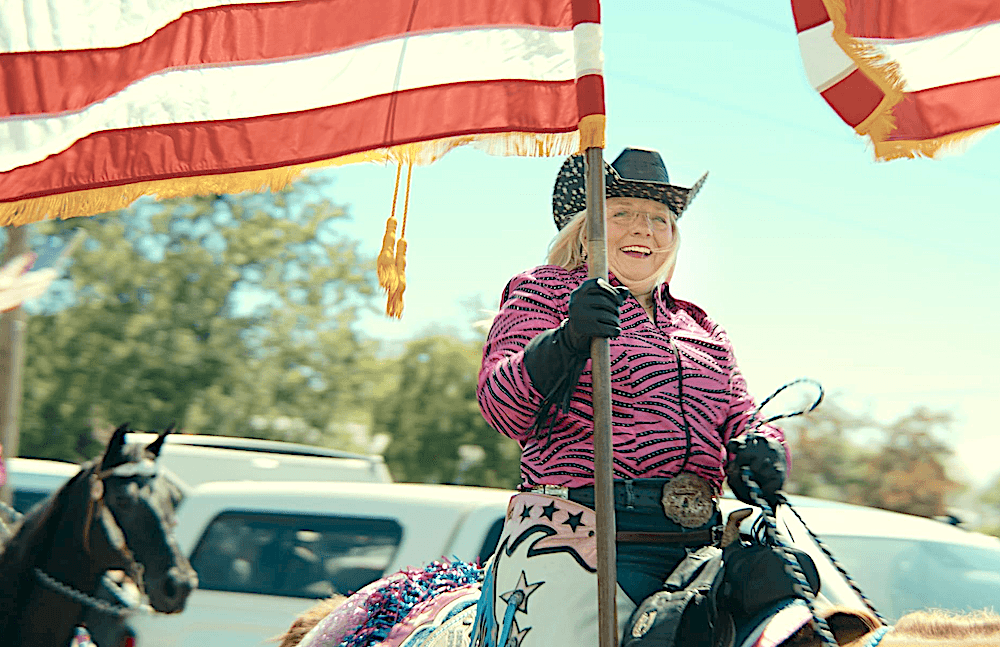 Maddie Borton, a member of the precision equestrian drill team, known as the Drum & Surf Drill Team, in "Flag Day." (Shea Productions)