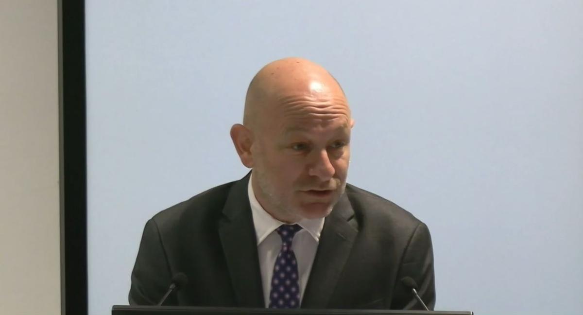 Arsen Ostrovsky giving evidence. Courtesy of the Royal Commission on Antisemitism and Social Cohesion.