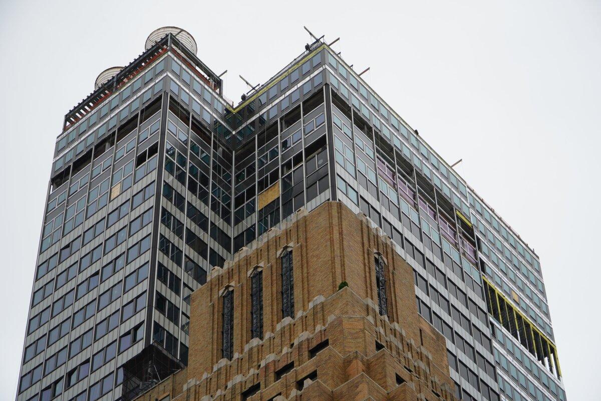 The former Pfizer headquarters in the Manhattan borough of New York City on July 7, 2026. (Nicholas Zifcak/The Epoch Times)
