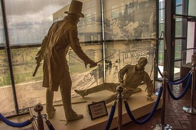 A display depicts a political duel that made David Bowie famous. It reflects a period in early American history when personal and political disputes were sometimes settled through formal combat. (CC BY-SA 2.0)