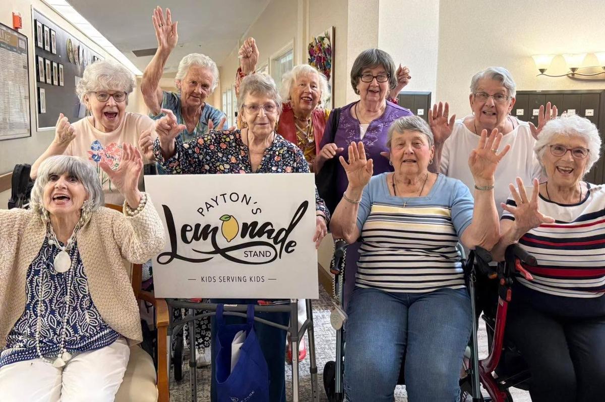Residents of Northgate Park Senior Living prepare for the 9th Annual Payton’s Lemonade Stand in Cincinnati, Ohio, in summer 2026. (Courtesy of Jess Obert)