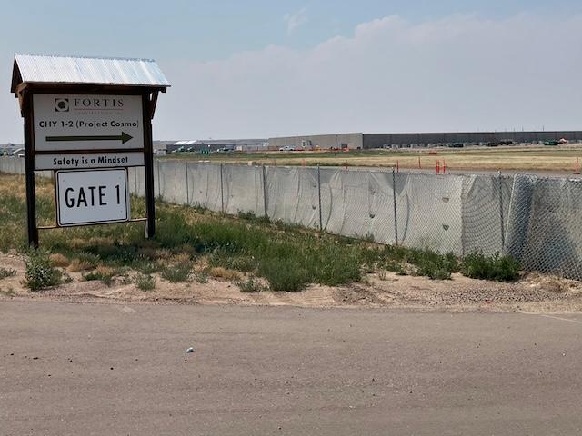 Meta’s “Project Cosmo," south of Cheyenne, Wyo., in late July 2026. The 715,000-square-foot, $800 million data center is being built by Fortis Construction by more than 1,000 workers. It is drawing scrutiny after the city traced a rare bacteria in its water treatment plant back to the site in March, which critics contend wasn’t publicly disclosed until three months later. (John Haughey/The Epoch Times)