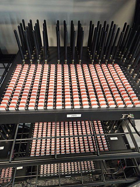 A server farm in New York City on Sept. 23, 2025. (US Secret Service via Getty Images)