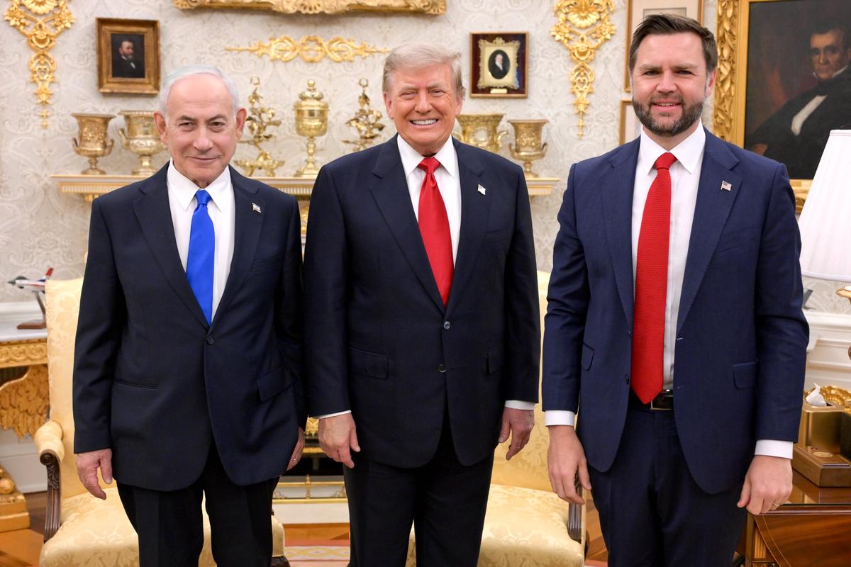 Israeli Prime Minister Benjamin Netanyahu (L), U.S. President Donald Trump (C), and U.S. Vice President JD Vance (R) in the Oval Office of the White House on July 28, 2026. (GPO)