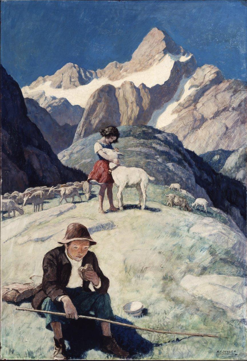 "Heidi," 1940, by N.C. Wyeth. Oil on hardboard. Brandywine Museum of Art. (Public Domain)