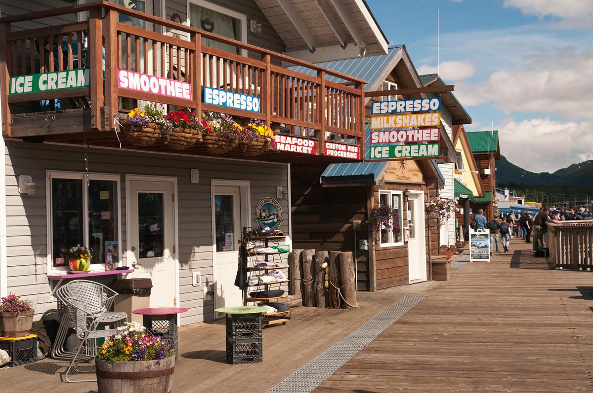 A short walk from downtown: Anchorage's small boat harbor with local eateries. (John Elk/Getty Images)