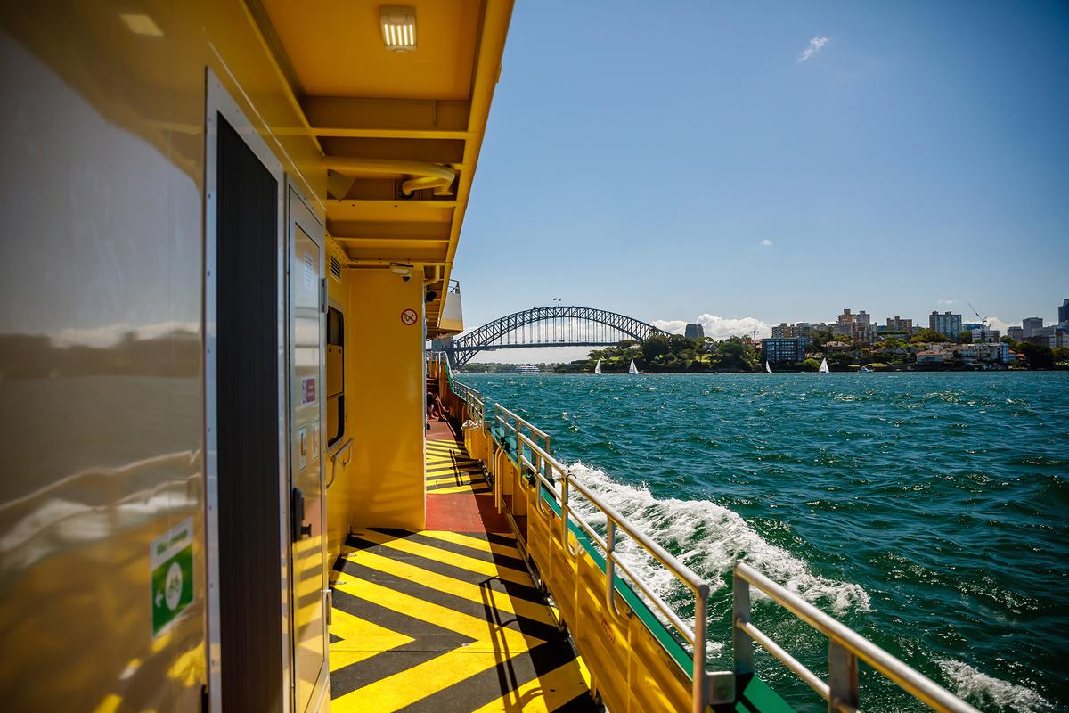 Many of Sydney's ferry routes offer views of the Harbour Bridge, Sydney Opera House, and waterfront neighborhoods. (Peter Pesta Photography/Getty Images)