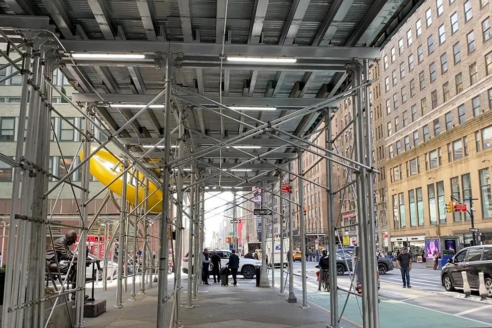 Across New York City, Sidewalk Sheds That Have Overstayed Their Welcome Will Face Fines