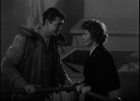 John Summers (George Reeves) and Lt. Janet Davidson (Claudette Colbert), in “So Proudly We Hail.” (Paramount Pictures)