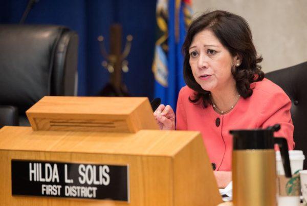 Los Angeles County Supervisor Hilda Solis hosted a press conference on Nov. 22 against hate crimes and in support of immigrant communities. (Courtesy of Hilda Solis)
