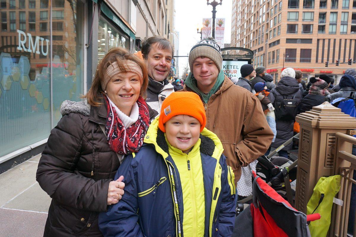 Chris Phillis and her family travel nearly 100 miles to see the parade every year. (Stacey Tang)