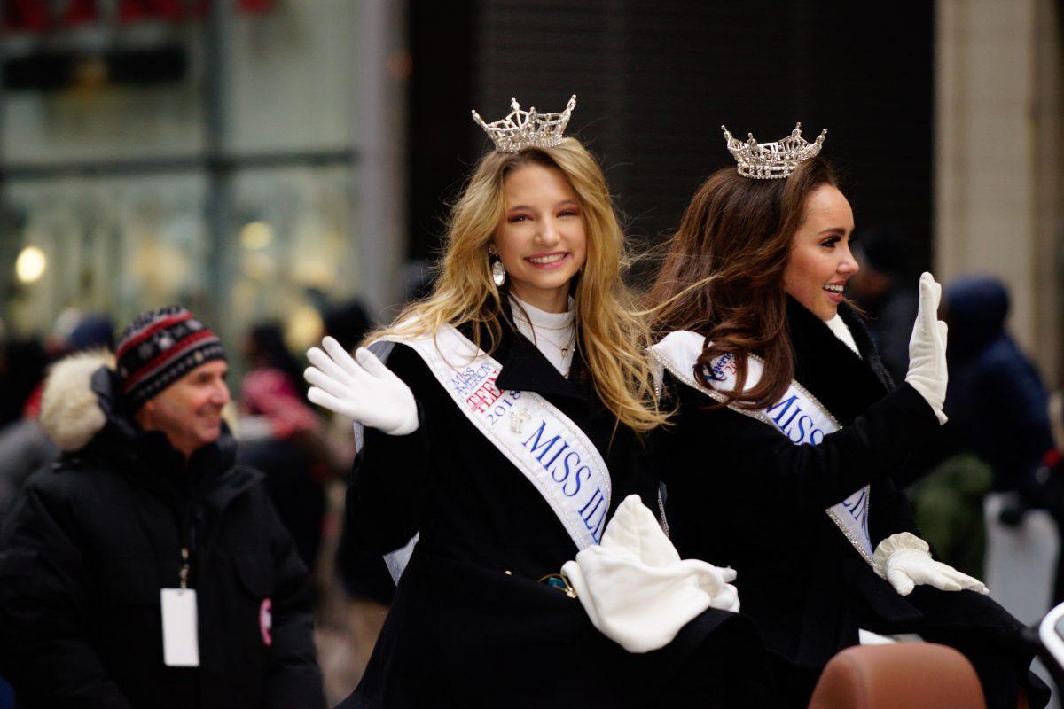 What is a parade without a beauty queen or two. Miss Illinois in the Chicago Thanksgiving Day Parade. (David Yang)
