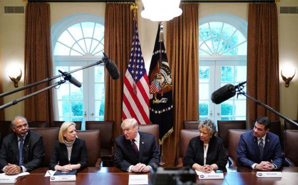 President Donald Trump speaks during a roundtable meeting with conservative leaders at the White House on Jan. 23, 2019. (Mandel Ngan/AFP/Getty Images)