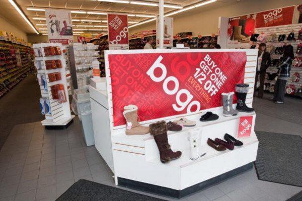 A general view of the inside of the store at Payless ShoeSource in Cincinnati, Ohio, on Nov. 20, 2009. (Photo by Joey Foley/Getty Images for Payless ShoeSource)