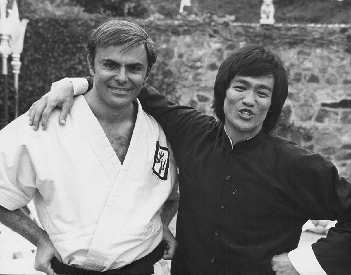 John Saxon (L) and Bruce Lee on the set of the legendary kungfu film "Enter the Dragon." (Warner Bros.)
