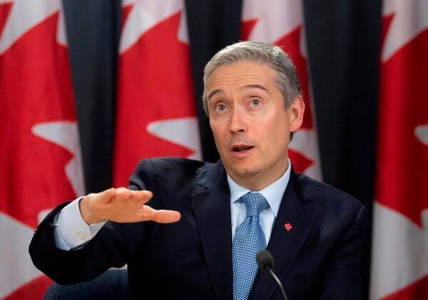 Foreign Affairs Minister Francois-Philippe Champagne in Ottawa on Feb. 3, 2020. (The Canadian Press/Adrian Wyld)