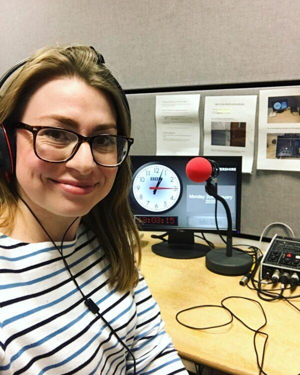 Pettitt about to go on the Jeremy Vine Show on BBC Radio 2. (Courtesy of thedarlingacademy/Instagram)