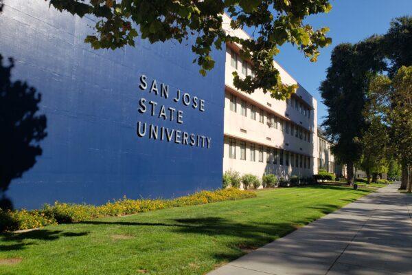 A view of San Jose State University in San Jose, Calif., on Oct. 21, 2020. (David Lam/The Epoch Times)