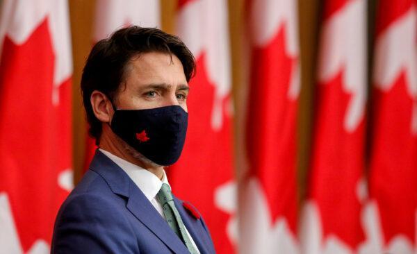 Canadian Prime Minister Justin Trudeau takes part at a news conference in Ottawa on Nov. 6, 2020. (Reuters/Patrick Doyle//File Photo)