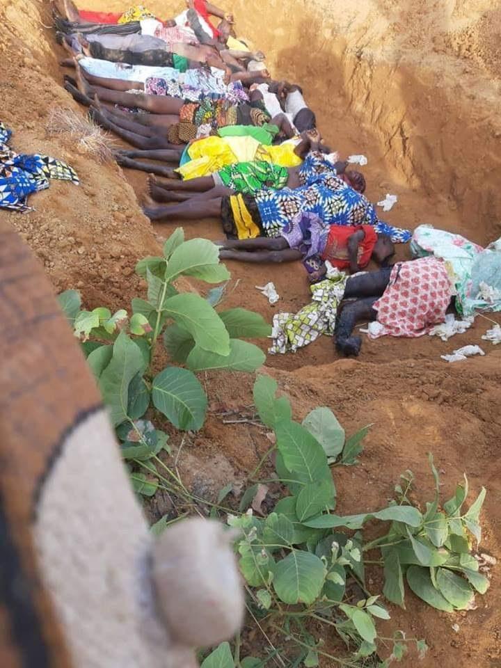 A mass grave following a Fulani massacre in Kaduna state in Nigeria in March, 2019. (Stevan Kefas)