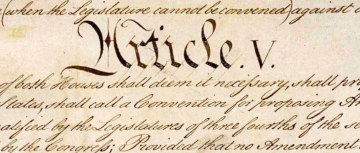 A portion of the United States Constitution