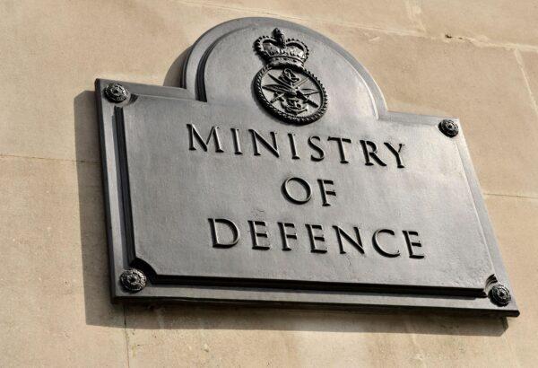 The sign for the Ministry of Defence in London in an undated file photo. (Tim Ireland/PA)