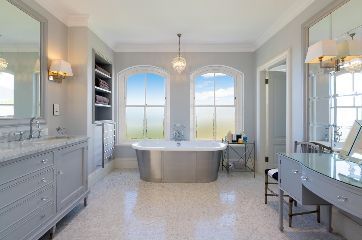All 5 bedrooms has its own bath, which as you can see, continues on the theme of luxury mixed with practicality, carried out with meticulous craftsmanship. (Greef Christie’s International Real Estate)