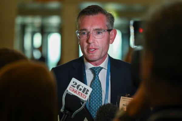 NSW Premier Dominic Perrottet arrives at the Jobs and Skills Summit at Parliament House in Canberra, Australia on September 1, 2022 . (Photo by Martin Ollman/Getty Images)