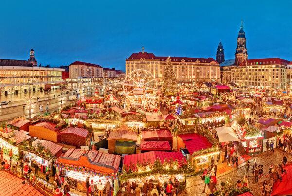 A Christmas market in Dresden, Germany, attracts holidaymakers from all over the world. (Fivestars00/Dreamstime)