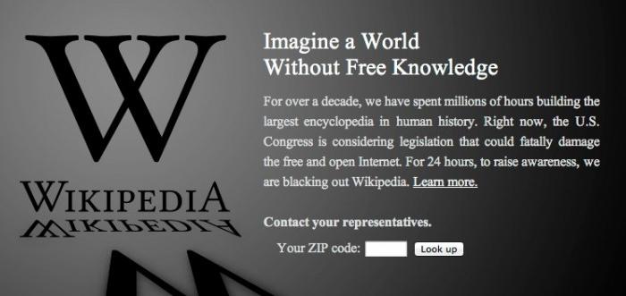 Wikipedia, Reddit, Other Sites Blackout Over SOPA