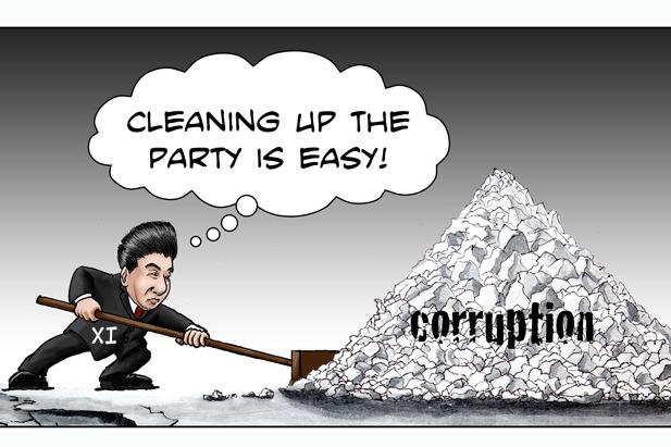 Xi's Corruption Sweep (Illustration) 