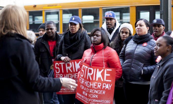 Fast Food Workers Strike for Living Wage