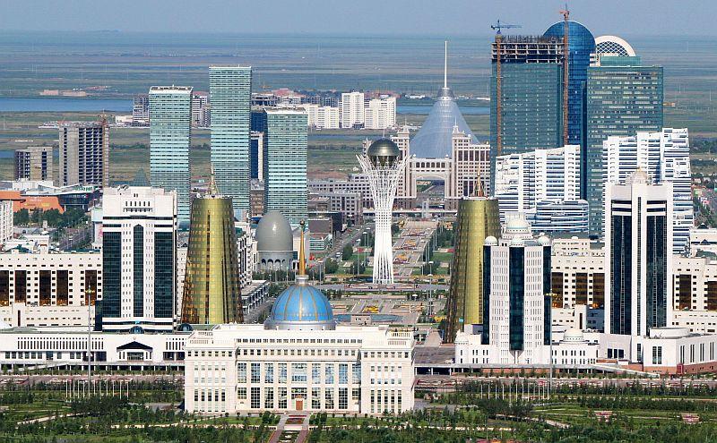 An aerial view of the city of Astana, taken on July 28, 2011. (Stanislav Filippov/AFP /Getty Images)