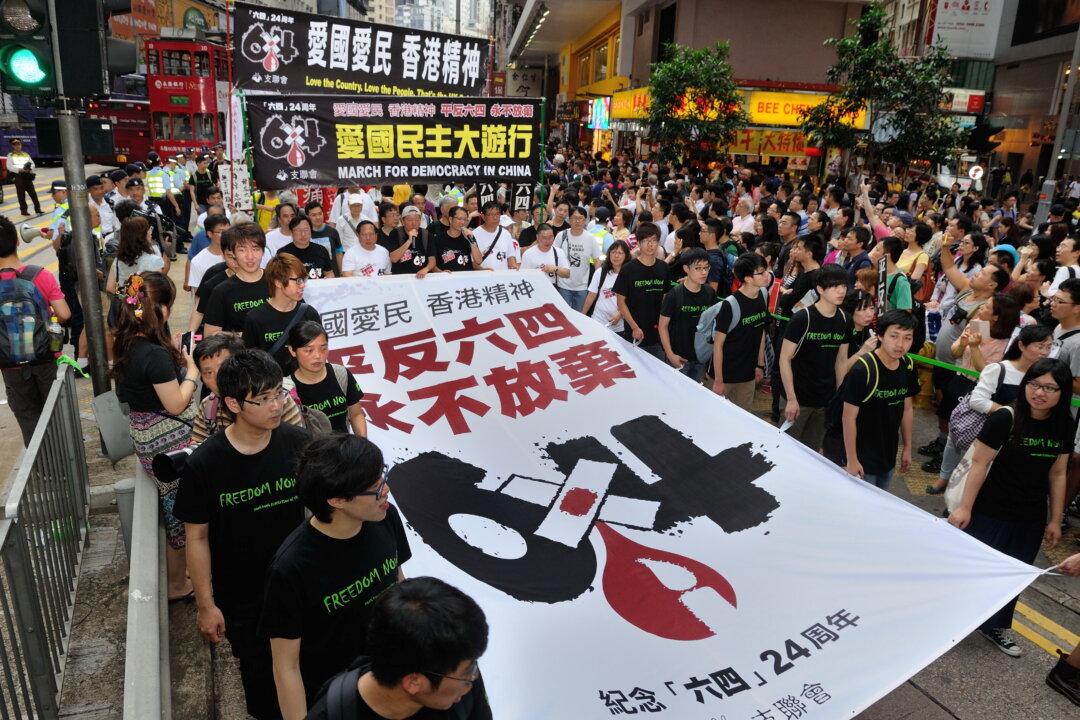 Hong Kong Holds Vigil for Tiananmen Massacre Victims