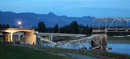 I-5 Bridge Collapses After Tractor-Trailer Hit, Circumstances Unknown (+Videos)
