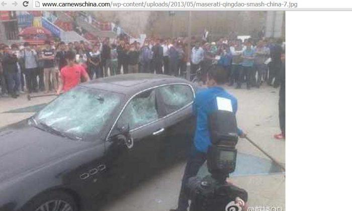 Man Destroys $423,000 Maserati at Chinese Auto Show