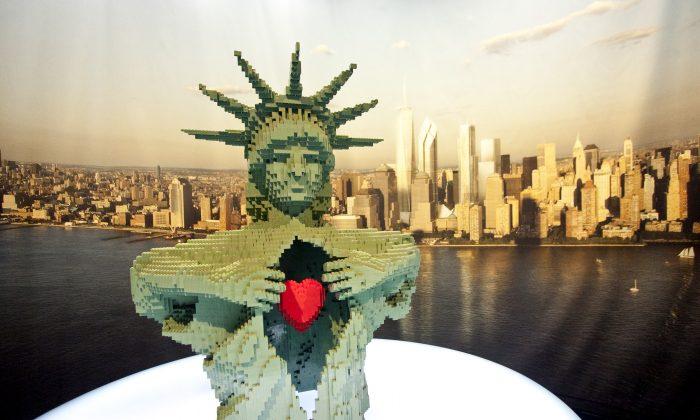 Lego Art Exhibit Opens in Times Square