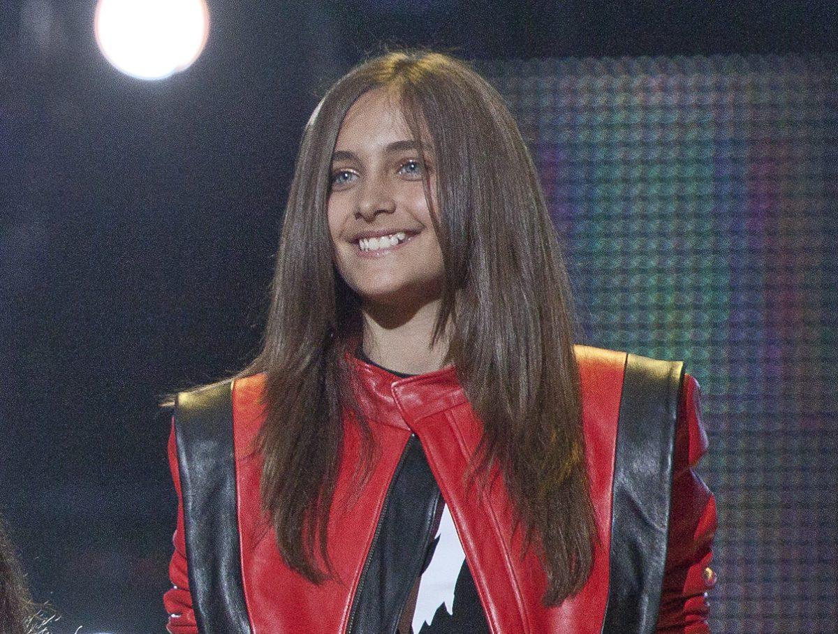 This Oct. 8, 2011 file photo shows Paris Jackson on stage at the Michael Forever the Tribute Concert, at the Millennium Stadium in Cardiff, Wales. (AP Photo/Joel Ryan, file)