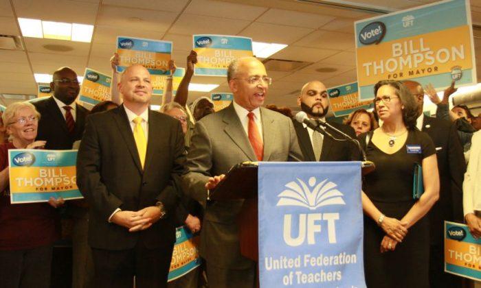 UFT Backs Thompson for Mayor