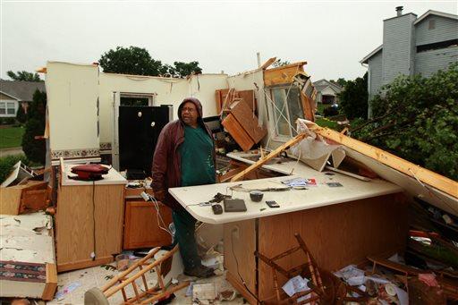 Tornadoes Bring Hail and Flood, Kill 9 and Wound 75 in Midwest